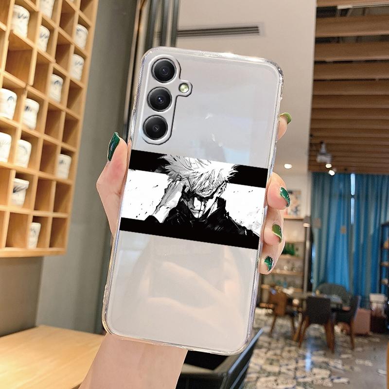Мягкий прозрачный силиконовый чехол с рисунком аниме для Samsung A55 M35 S24 Xiaomi Redmi Note 13 Poco C65 iPhone Camera Противоударный защитный чехол