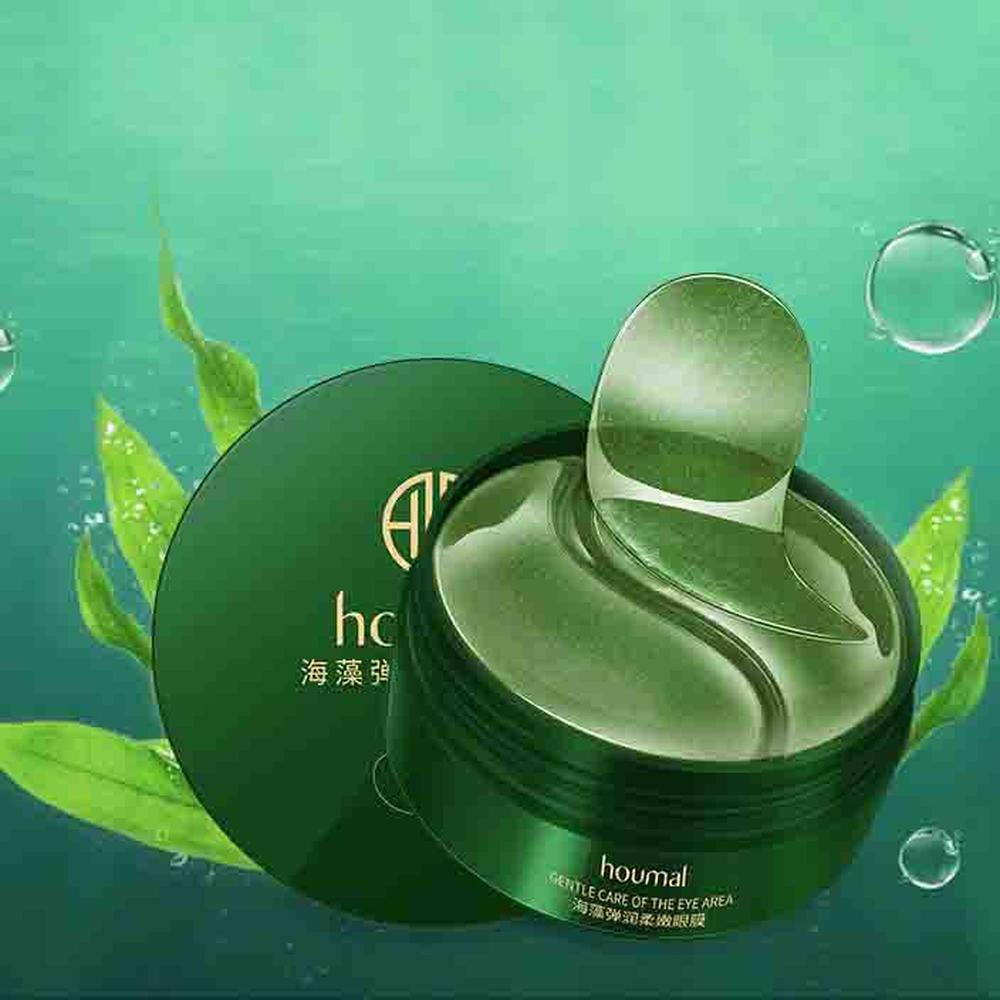HOUMAI Очарование морских водорослей, увлажняющие мешки под глазами, маска для глаз от темных кругов, удаление морщин, зеленые патчи для глаз