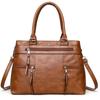 Large Capacity Shoulder Bag Soft Leather Boston Bag Casual Underarm Bag  Female