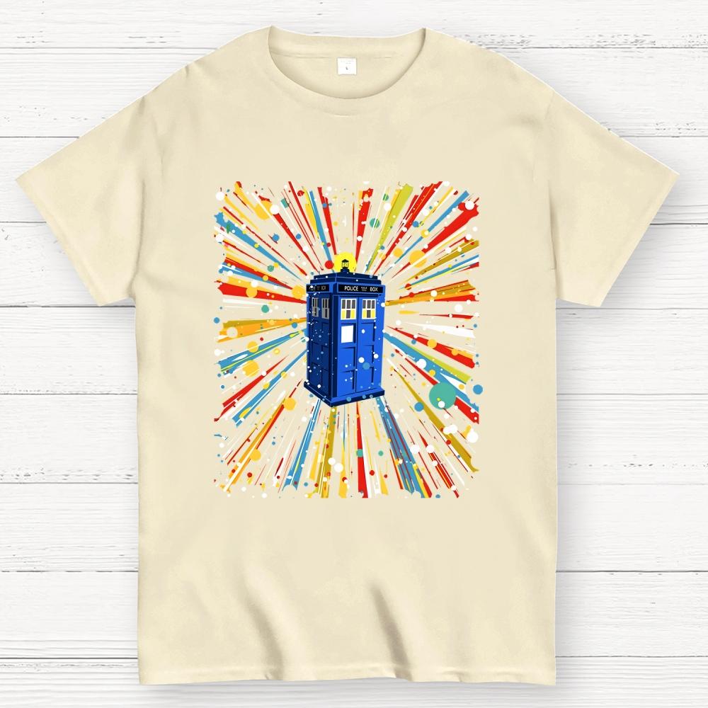 Space And Time Machine Cotton Casual Cool Loose T-Shirt