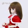 MDD Compatible Christmas Cape Cloak Red White Collar Velvet Material 40cm Doll BJD Doll Clothes [Petite Marie] 1/3 [Petite Marie] [No.0205]