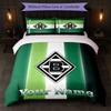 Borussia Mönchengladbach Custom Name Text Bedding Set 1 Duvet Cover+2 Pillowcases Soccer Logo Personalized Gift For Special Occasion Bedroom Decor