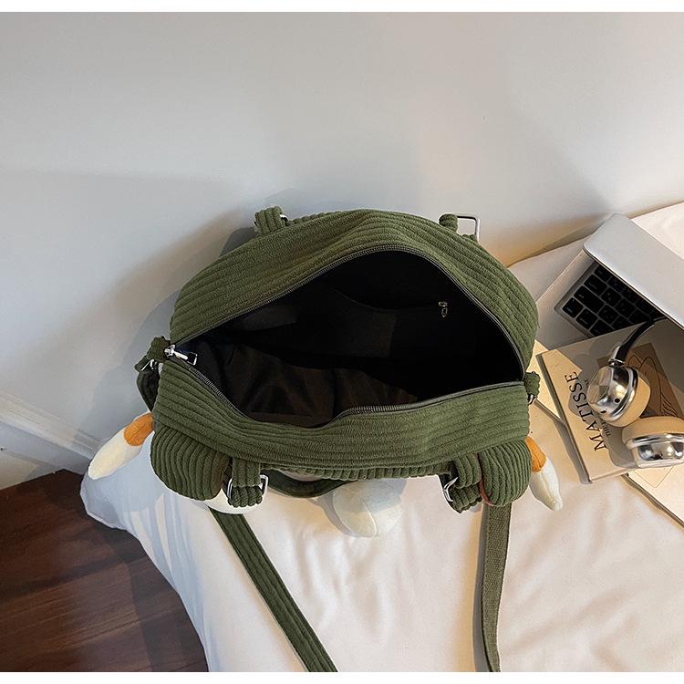 2025 Капибара Мультяшная Плюшевая Лоскутная Сумка Кроссбоди На Плечо - Большая Вместимость, Милый Дизайн