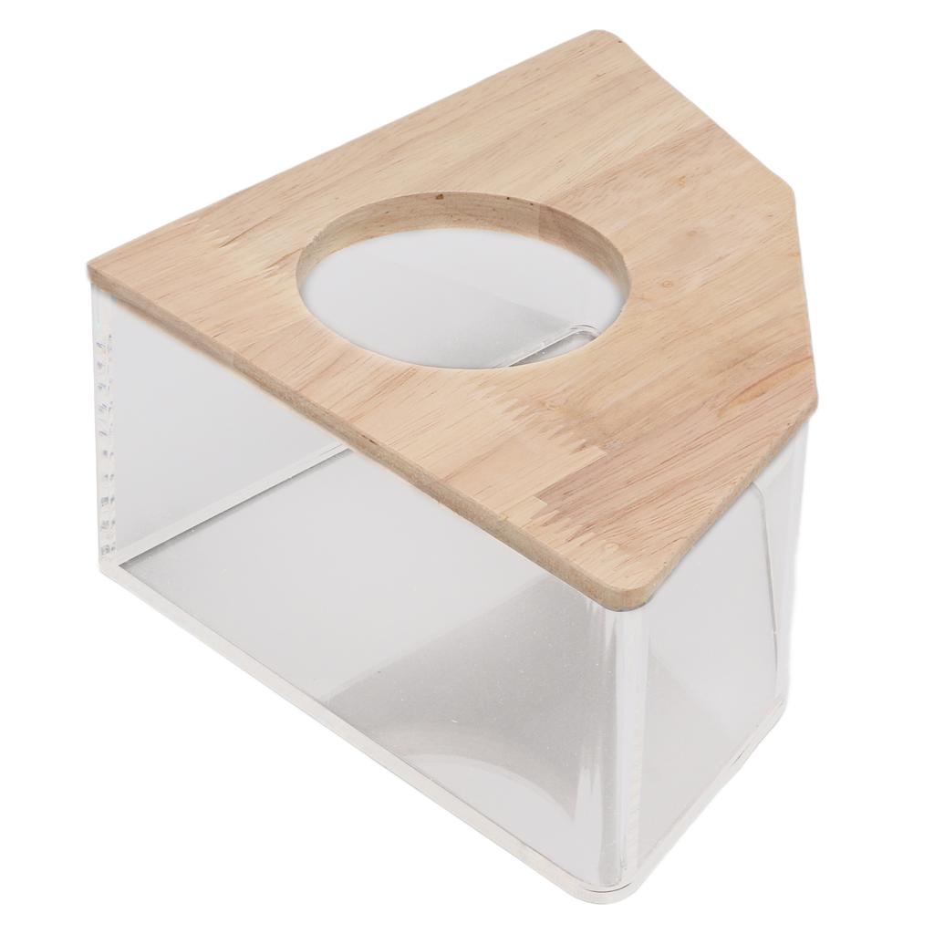 Коробка для ванны для хомяка, угловой вентилятор, акриловый безопасный хомяк, песочная ванная комната для маленьких домашних хомяков