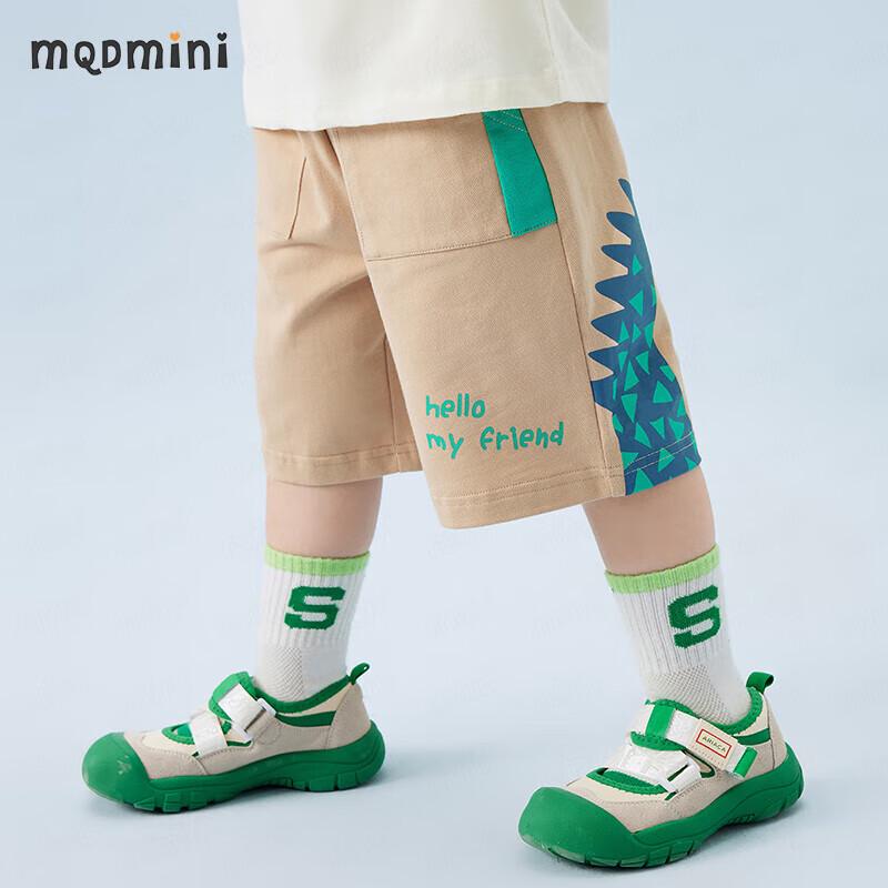 MQDMINI Мальчиковые повседневные шорты с мультяшным динозавром