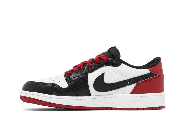 Kids' Sneakers Nike Jordan 1 Retro Low OG Black Toe (2023) (GS) White/Varsity Red/Black