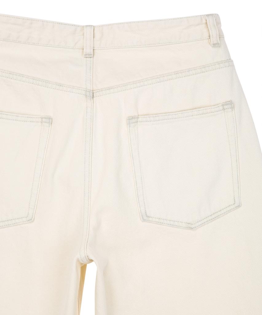 IL CORSO Dirty Washed Denim Pants Cream Iepa5F005Cr
