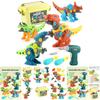 Boys' Dinosaur Building Blocks Set With Electric Drill Abs Material Enhances Emotional Visual And Intellectual Development