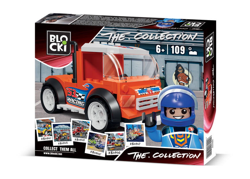 Klocki Blocki The Collection -Truck Race Team  -Czerwona Ciężarówka Wyścigowa 100 El.