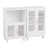 Dollshouse Cupboards Model Mini Storage Hutch Modern 1:12 , White Miniature Cabinet for Pantry