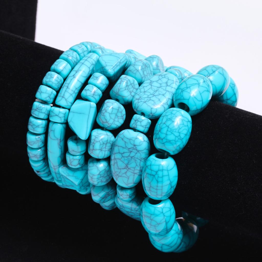 Imitation Turquoise Necklace 5/10/20Pcs Earrings Irregular For Bracelet Barrel Beads 8.5-27mm Flat Beads Pendants Beading Material High Quantity