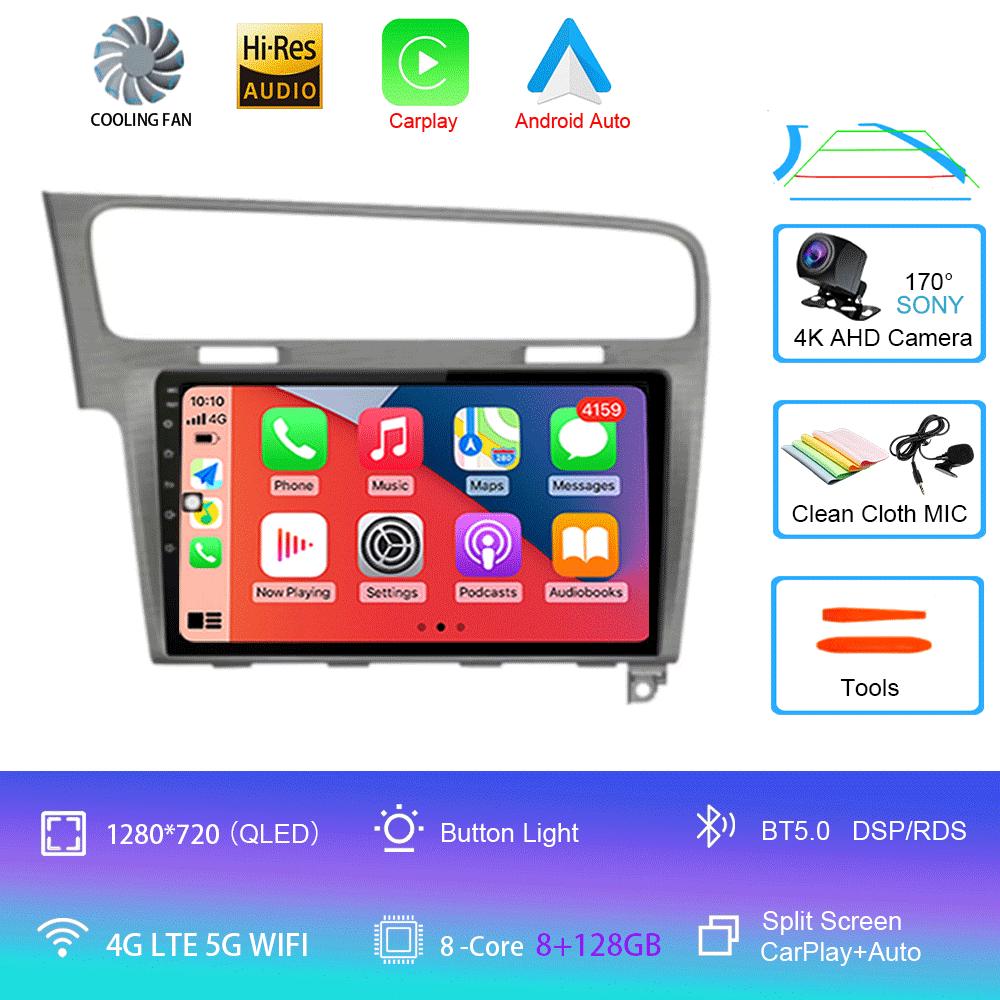 Автомобильное радио Android 14 для Volkswagen VW Golf 7 MK7 GTI 2013-2020 Carplay HD Мультимедиа Авто Qualcomm GPS Стерео Видео Плеер 2din