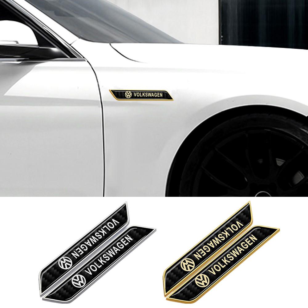 Hub Caps 2PCS Car Body Side Door Sticker Metal Badge Emblem For VW Volkswagen Passat Golf Touareg Polo Jetta Passat CC MK5 B5 B6
