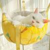Водонепроницаемая лежанка-качели для кошек с дном, круглая подвесная лежанка для питомцев, утолщенный теплый гамак для кошек, кроликов