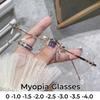 Square Rimless Myopia Glasses Men And Women Fashion New Blue Light Blocking Myopia Glasses Ultra-Light Fashion Glasses To -4.0