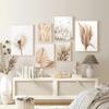 Palm Leaf Dandelion Beige Weed Grass Reed Wheat Wall Art Canvas Painting Posters And Prints Wall Pictures For Living Room Decor