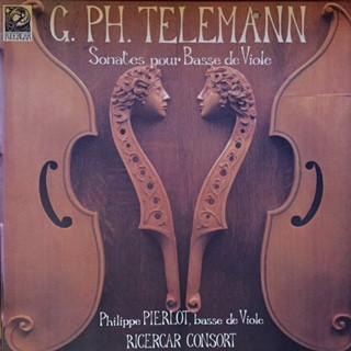 LP Record GEORG PHILIPP TELEMANN PHILIPPE PI Sonates Pour Basse De Viole RIC010 Ricercar 1981 Europe Classical Used