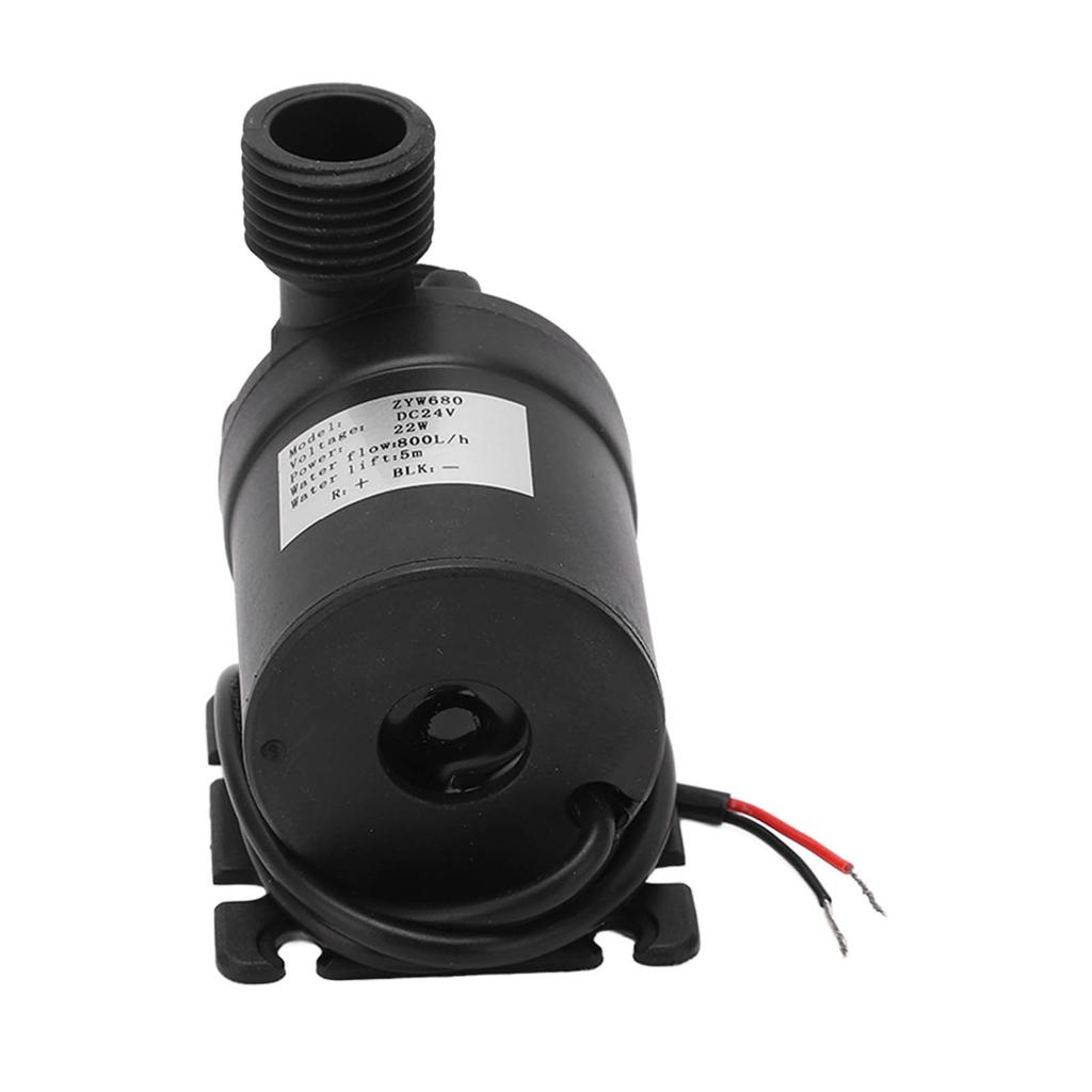 Бесщеточный водяной насос постоянного тока 24 В, погружной, расход 800 л/ч, 9500 об/мин, водонепроницаемый IP68 для пруда, аквариума, рыбного Т