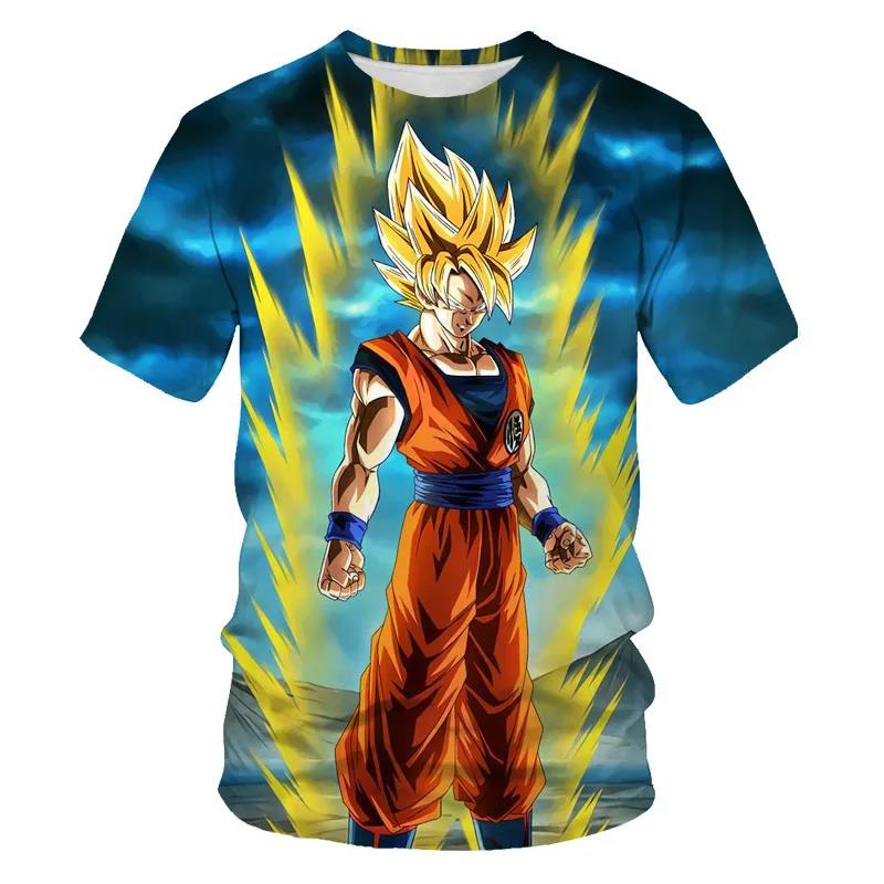 Anime Dragon Ball Son Goku 3D Print Kids Summer Fashion Casual Unisex Children's Clothing Tshirt Tops