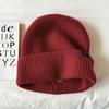 Европейские и американские шерстяные шапки Осень-Зима Однотонные Простые Мужские Теплые Плюс Бархат Утолщенные Для Занятий Спортом На Открытом Воздухе Вязаная Шапка