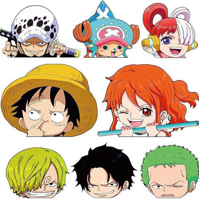One Piece Anime Car Decal for Motorcycle, Vehicle Trunk, Travel Case, Wall, Notebook, Etc.