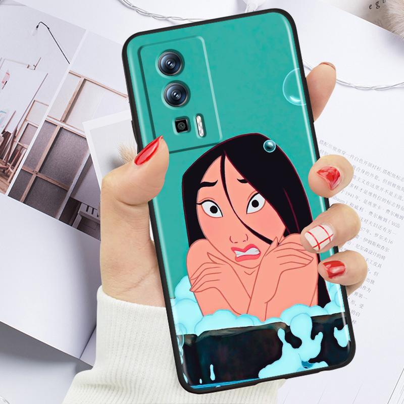Аниме Девушка Мулан Крутой Чехол Для Телефона Xiaomi Redmi 9A 9C 9AT 10C 9 9T 10 12C 13C 8 12 K60 A1 K50 K40 5G Черный