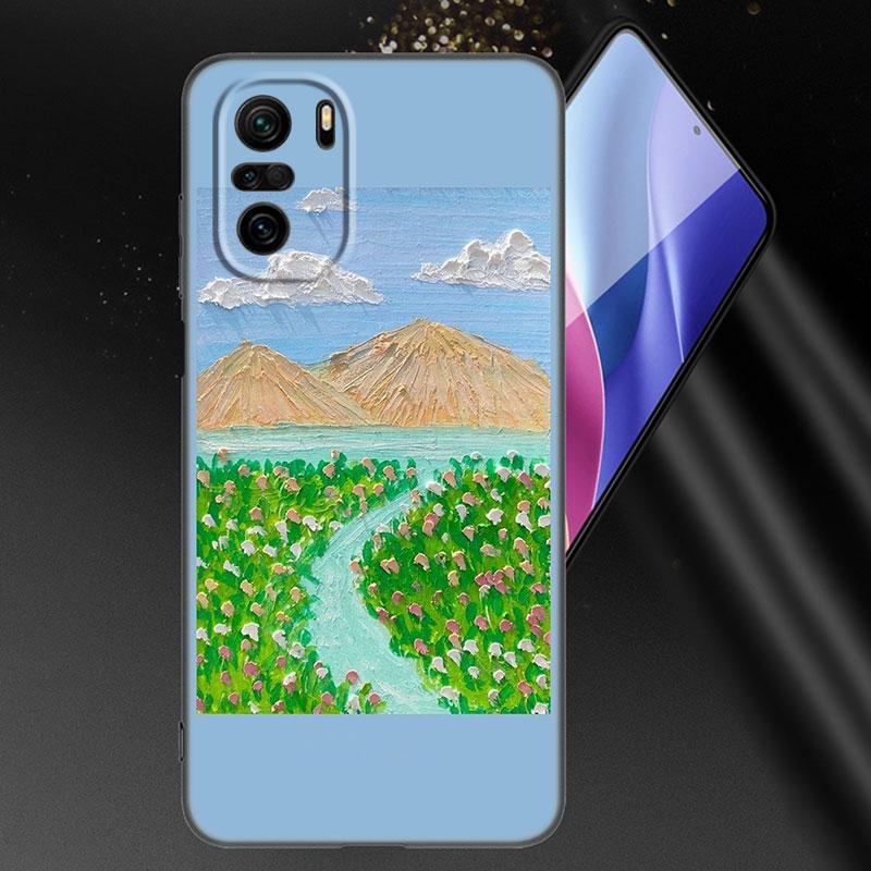 Чехол для телефона с тиснением в виде цветка для Xiaomi Mi POCO X3 NFC GT M4 M3 12 11T 10T Pro A3 11 Lite NE 5G 12X 11i F3 Мягкий черный чехол из ТПУ