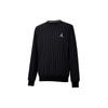 Logo Embroidered Striped Casual Pullover Long Sleeve Sweatshirt Men Tops Black FN6355-010