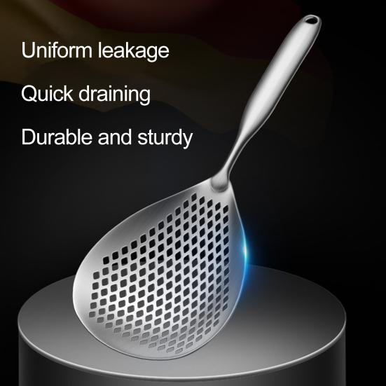 Большой скиммер с прорезями, ложка из нержавеющей стали пищевого класса для пельменей, лапши, сверхпрочный