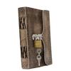 New Vintage Fashion Leather Embossed Handmade Paper Notebook Diary with Metal Lock