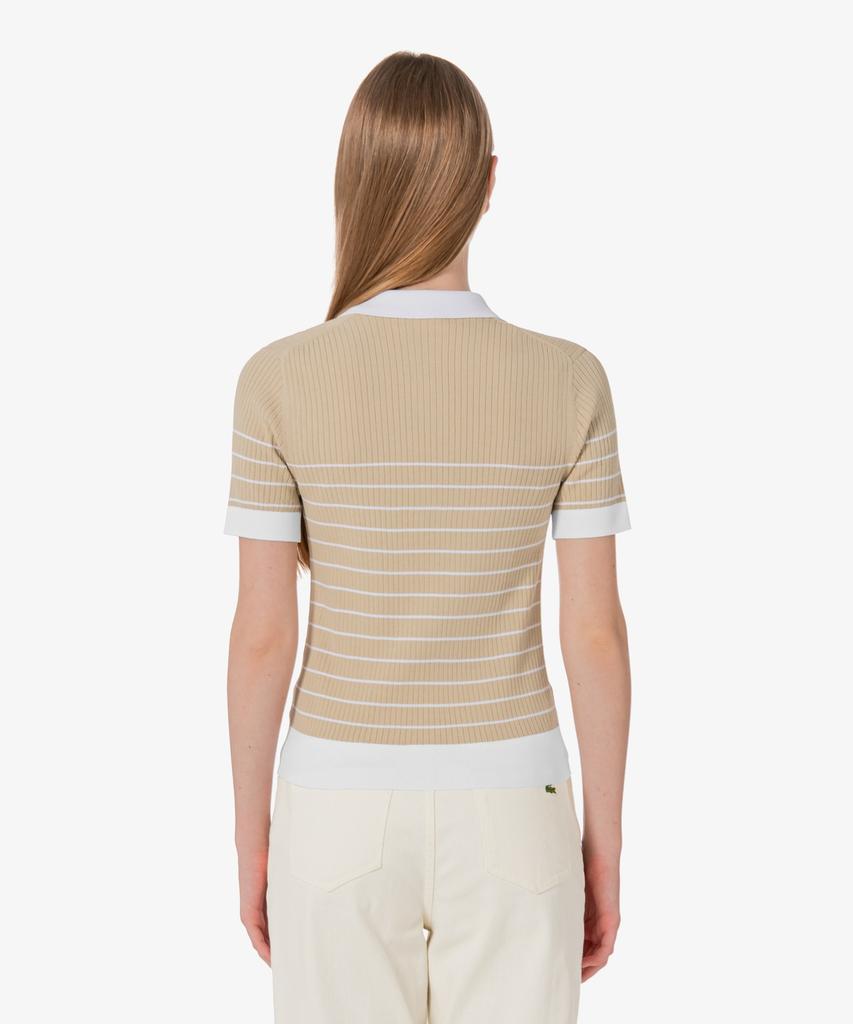 LACOSTE Women'S Textured Striped Polo Sweater Af230E-56G 02S