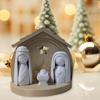 Nativity Set Figurine Lighted Jesus Nativity Scene Collection with Manger And Figures for Christmas Indoor Tabletop Decor