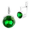 Silver Earrings with Nano Emerald 1.275ct (0917863)