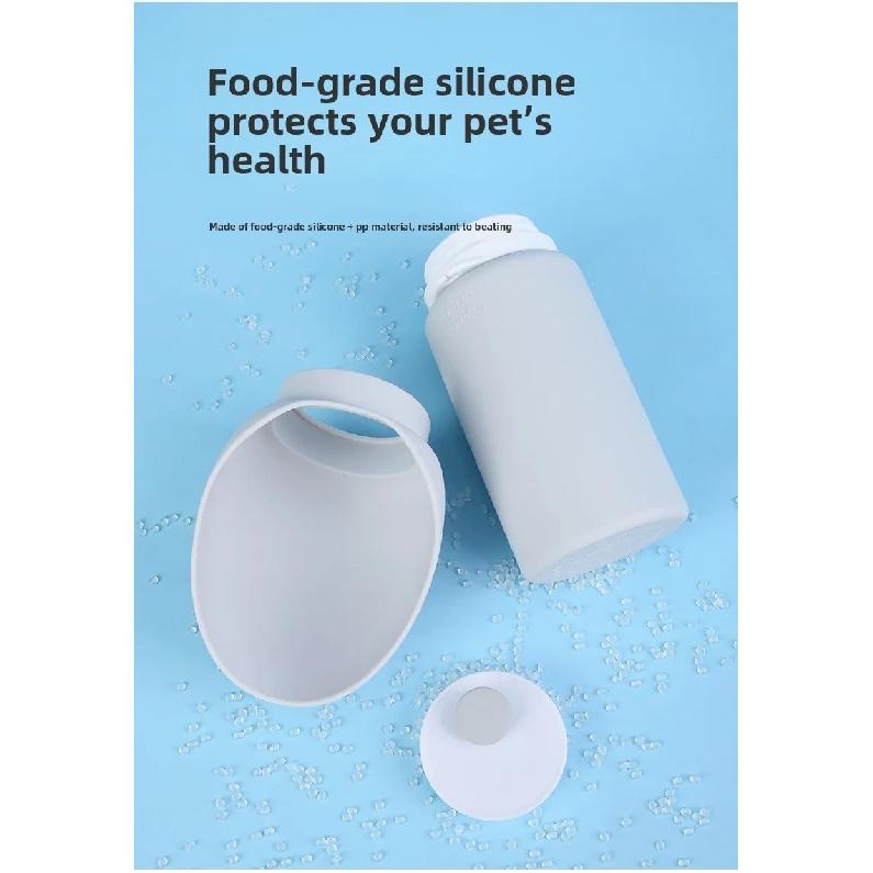 Outdoor Pet Water Bottle Leakproof Collapsible Soft Silicone Foldable Portable Cat Dog Drinking Dispenser 500ml