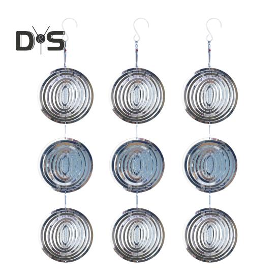 3/6/9Pcs Wind Chime Pendant Outdoor Decoration Birdproofing Shiny Bird Protection Solution Windmill Reflectors