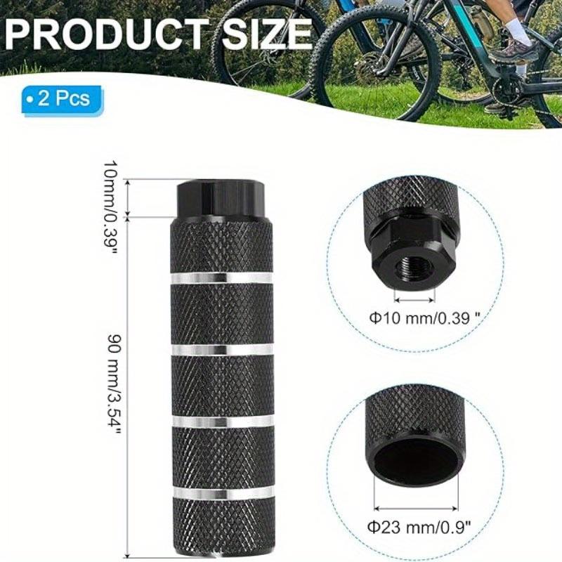 2 шт. Черные алюминиевые велосипедные гвозди с отражающими полосами - Трюковые гвозди для BMX и горных велосипедов для осей 3/8 дюйма