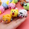 5 Pieces Cartoon Animal Pull Back Car Inertial Mini Model Educational Toys Kindergarten Elementary School Students Prize Gift