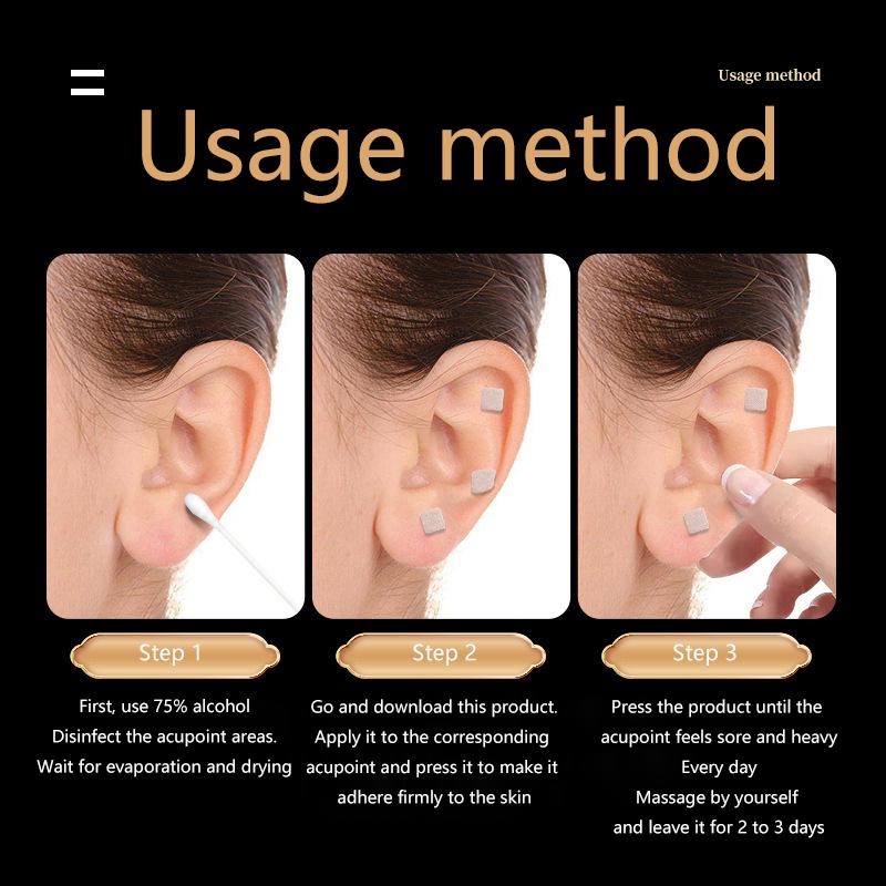 400 Пластырей Семена для ухода за ушами Акупунктура Ушные одноразовые наклейки Массажная терапия Игольчатый пластырь Аурикулярный Аурикулотерапия
