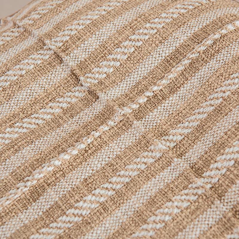 Диван-мешок Lilang из хлопково-льняной ткани в полоску с пуфиком