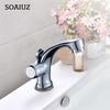 Basin Single Lever Faucet Chrome Sink Counter Square