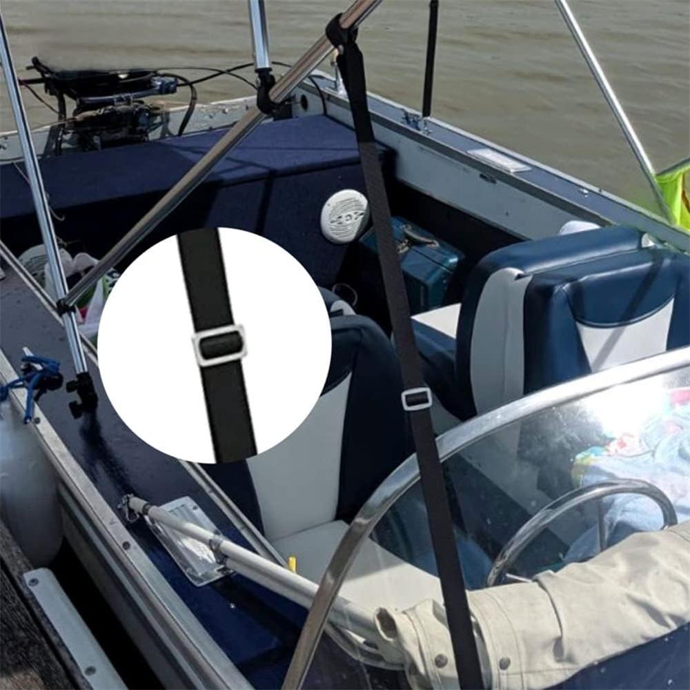 Двухсекционный регулируемый ремень для тента на лодку с карабином с двойной головкой, прочный ремень для тента 28–60 дюймов, ремень для тента на лодку из нейлона