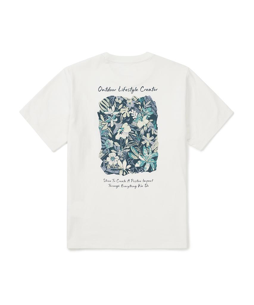 SNOWPEAK APPAREL Хлопковая тропическая футболка с коротким рукавом (S25Mufts62) Белый с оттенком
