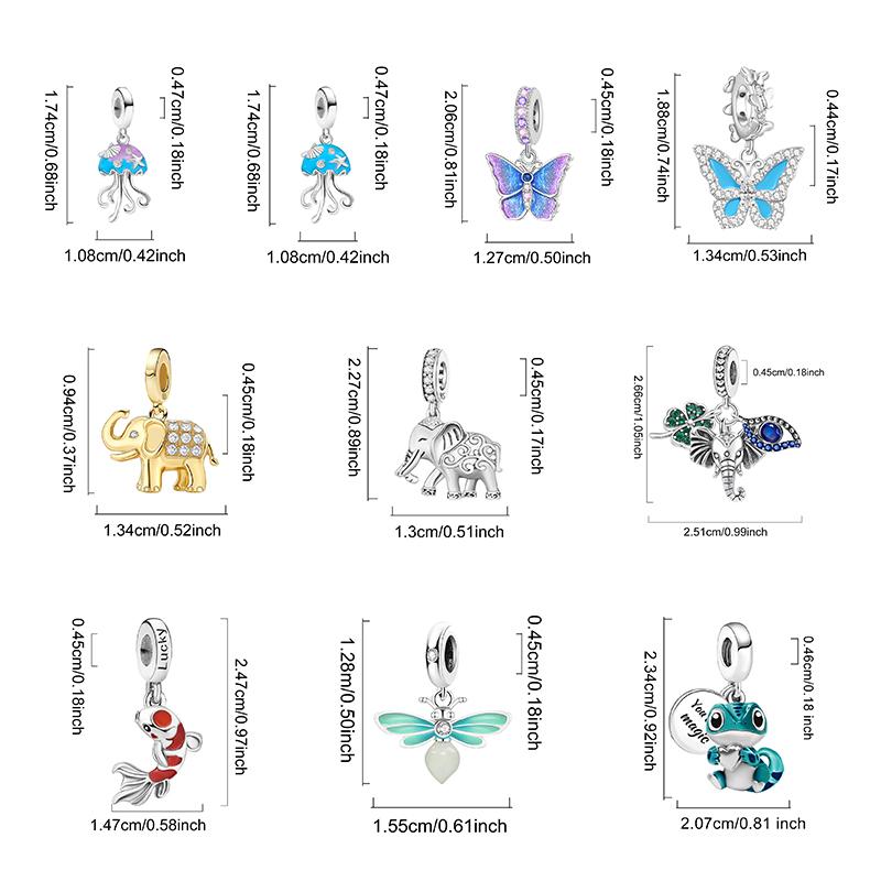 Медь Сова Панда Слон Собака Бабочка Милые Шармы Бусины Подходят для Оригинального Браслета Пандора Высокое Качество DIY Ювелирные Изделия