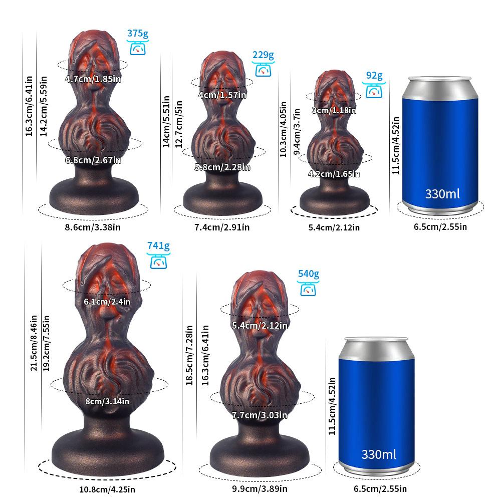 Alien Skull Anal Plugs Female Comfort Dildo Extra Long Male Anal Plug Anal Extension Erotica Masturbator