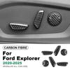 Interior Moulding for Ford Explorer 2020-2023 Seat Adjust Switch Button Trim Cover Black ABS