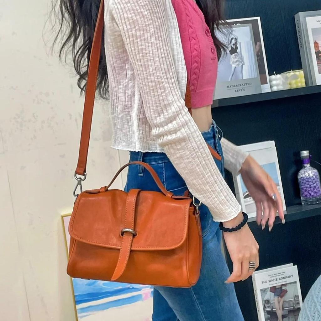 Qiuzhen 007 женская ретро-сумка через плечо из кожи большой емкости