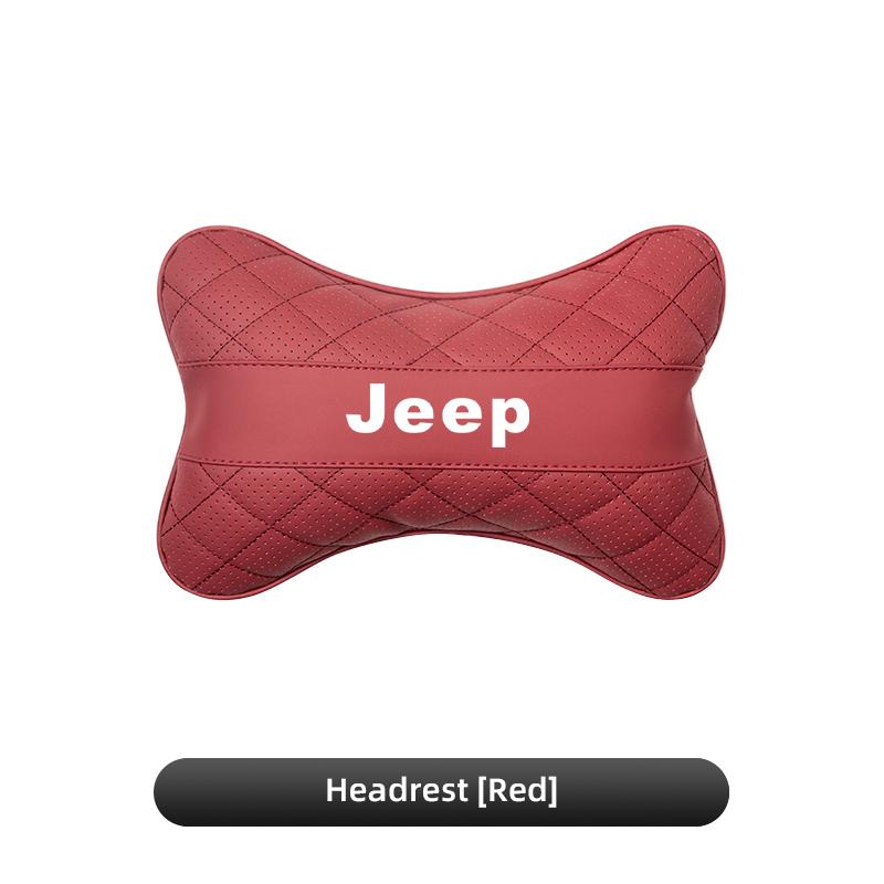 1Pcs Car Seat Neck Pillow Headrest Auto Accessories For Jeep Grand Cherokee Wrangler JK Gladiator Compass Renegade Patriot Liber AKZ1