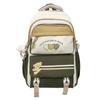 Women's Large Capacity Baackpack Color Block Middle School Schoolbag Cartoon Backpack