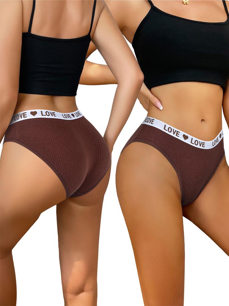 7PCS Women Panties Striped Briefs Sexy Women Low-Rise Breathable Cotton Panty Female Soft Underwear Ladies Underpants
