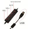 USB-гарнитура для компьютера с микрофоном     Односторонняя HD-гарнитура для колл-центра с регулировкой громкости   Подавление шума Подходит для телефона